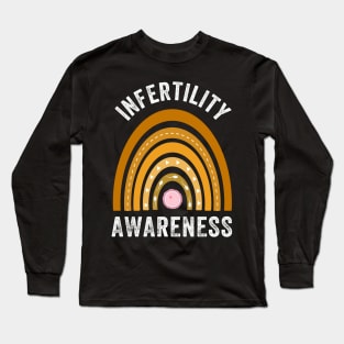 In April We Wear Orange Infertility Awareness Week retro Long Sleeve T-Shirt